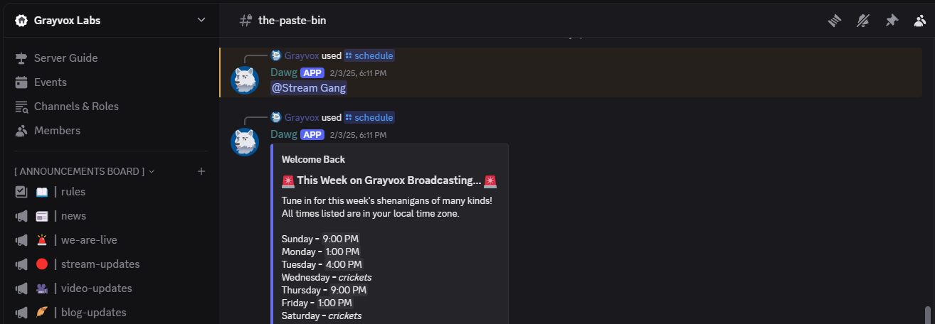 A demo image of Dawg in action